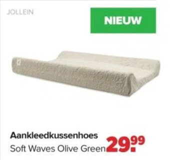 Baby-Dump AankleedkussenhoesAankleedkussenhoes Soft Waves Olive Green aanbieding