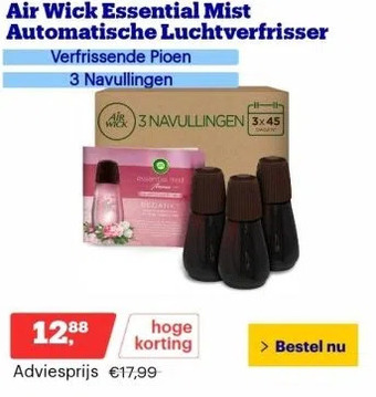 Bol.com Air wick essential mist automatische luchtverfrisser aanbieding