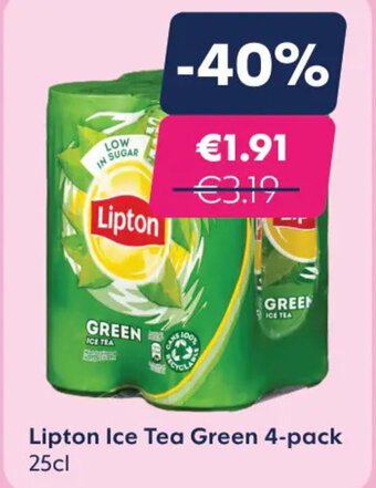 Flink Lipton Ice Tea Green 4-pack 25cl aanbieding