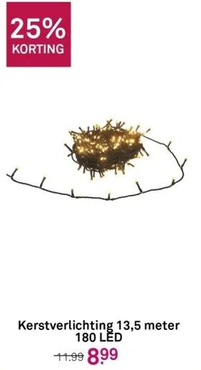 Karwei Kerstverlichting 13,5 meter 180 led aanbieding