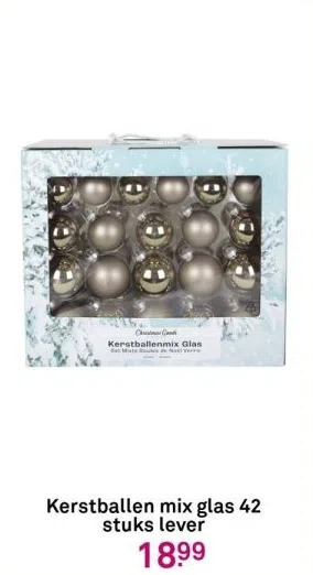 Karwei Kerstballen mix glas 42 stuks lever aanbieding