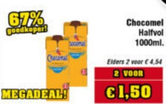 Budget Food Chocomel Halfvol 1000ml. aanbieding