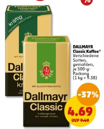 PENNY DE DALLMAYR Classic Kaffee 500g aanbieding