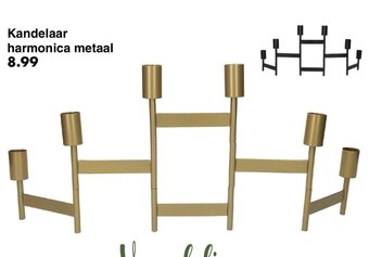 Wibra Kandelaar harmonica metaal aanbieding