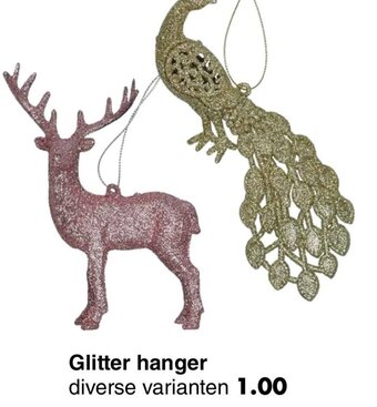 Wibra Glitter hanger aanbieding