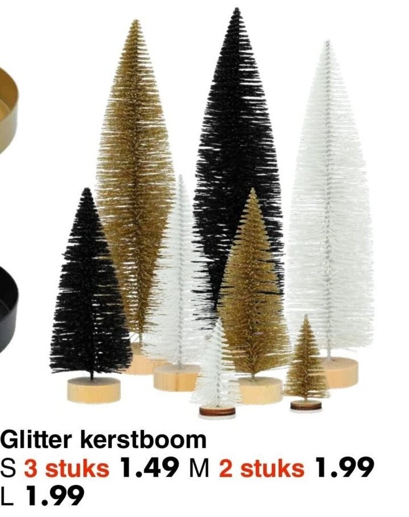 Glitter kerstboom aanbieding bij Wibra