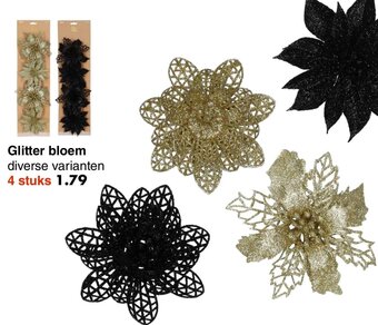 Wibra Glitter bloem aanbieding