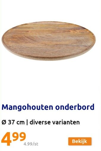 Action Mangohouten onderbord 37 cm aanbieding