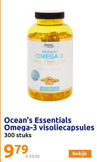 Action Ocean's Essentials Omega-3 visoliecapsules aanbieding