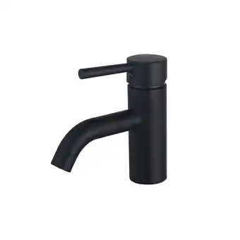 Sanitairwinkel.nl Fortifura calvi wastafelkraan - 14.6cm - opbouw - mat zwart outletstore aanbieding