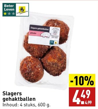 ALDI Slagers gehaktballen 600g aanbieding