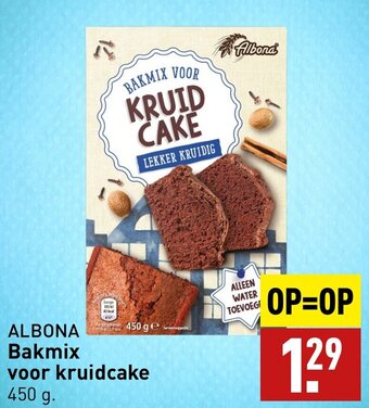 ALDI ALBONA Bakmix voor kruidcake 450 g. aanbieding