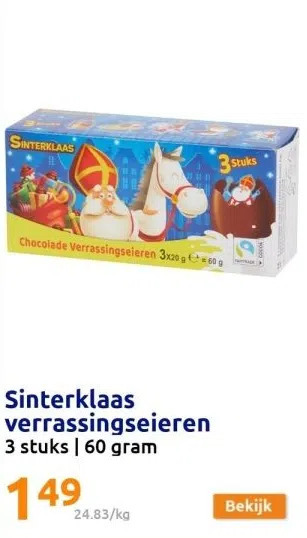 Action Sinterklaas verrassingseieren aanbieding