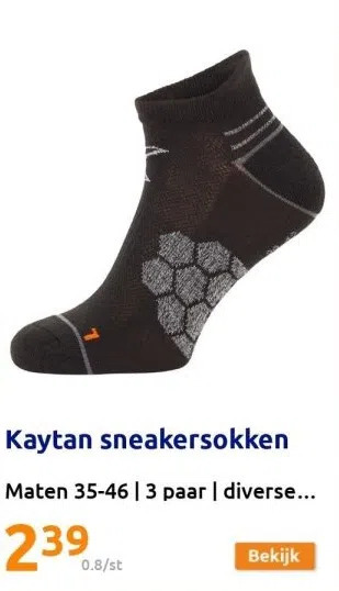Action Kaytan sneakersokken aanbieding