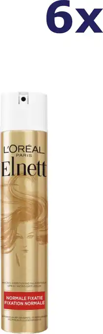 Bol.com 6x l'oréal elnett satin normale fixatie haarspray 300 ml aanbieding