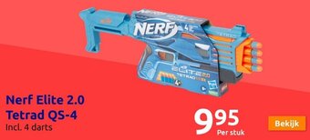 Action Nerf Elite 2.0 Tetrad QS-4 Incl. 4 darts aanbieding