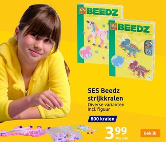 Action SES Beedz strijkkralen 800 kralen aanbieding