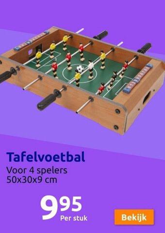 Action Tafelvoetbal Voor 4 spelers 50x30x9 cm aanbieding