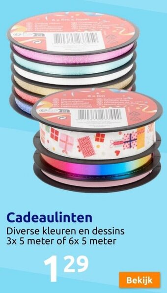 Action Cadeaulinten  3x 5 meter of 6x 5 meter aanbieding