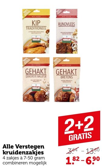 Coop Alle Verstegen kruidenzakjes aanbieding