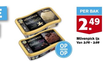 Hoogvliet Mövenpick ijs aanbieding