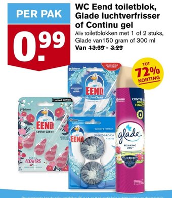 Hoogvliet WC Eend toiletblok, Glade luchtverfrisser of Continu gel aanbieding