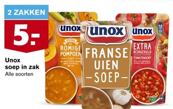 Hoogvliet Unox soep in zak aanbieding