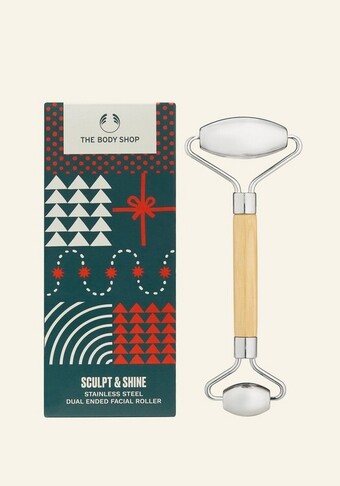 The Body Shop Sculpt & shine stainless steel dual ended facial roller aanbieding