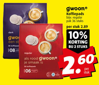 Boni gwoon Koffiepads aanbieding