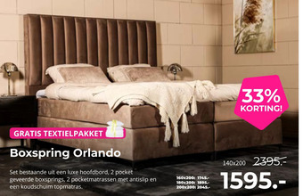 Matrasconcurrent Boxspring orlando aanbieding