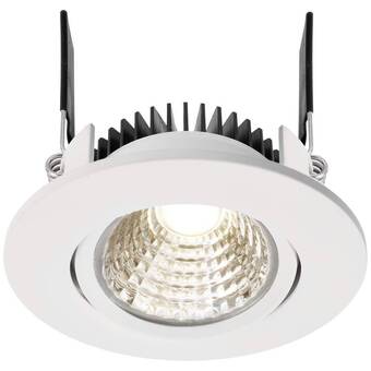 Conrad Deko light 565281 cob-68 led-inbouwlamp energielabel: e (a - g) led vast ingebouwd 6 w signaalwit (ral 9003) aanbieding