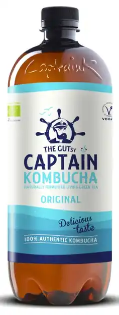 De Online Drogist The gutsy captain kombucha - original 1lt aanbieding