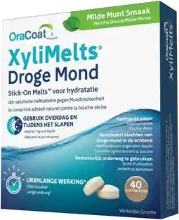De Online Drogist Oracoat xylimelts voor droge mond milde munt 40st aanbieding