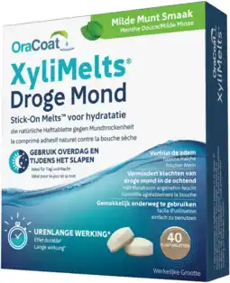 De Online Drogist Oracoat xylimelts voor droge mond milde munt 40st aanbieding