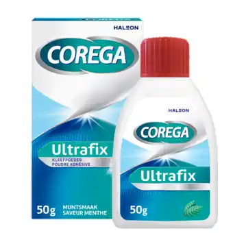 De Online Drogist Corega poeder ultrafix kleefpoeder 50gr aanbieding