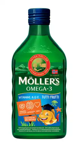 De Online Drogist Mollers omega-3 tutti frutti 250ml aanbieding