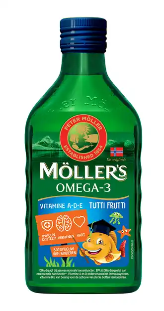 De Online Drogist Mollers omega-3 tutti frutti 250ml aanbieding