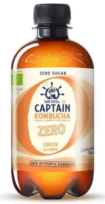 De Online Drogist The gutsy captain kombucha zero - gember & citroen 400ml aanbieding