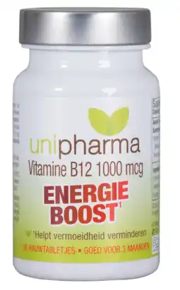 De Online Drogist Unipharma vitamine b12 1000mcg energie boost 90ktb aanbieding