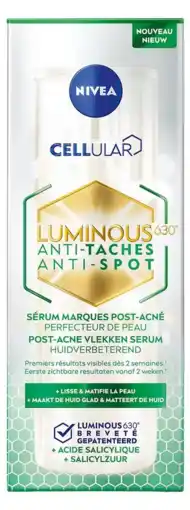De Online Drogist Nivea cellular luminous630 anti-spot post-acne vlekken serum 30ml aanbieding