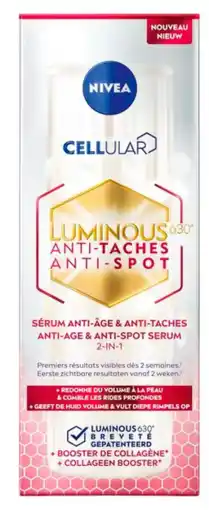 De Online Drogist Nivea cellular luminous630 anti-age & anti-spot serum 30ml aanbieding
