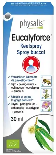 De Online Drogist Physalis eucalyforce keelspray 30ml aanbieding