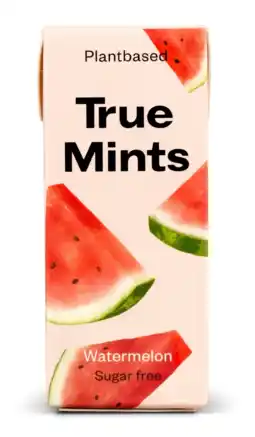 De Online Drogist True gum mints watermelon pastilles 13gr aanbieding