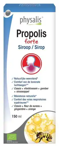 De Online Drogist Physalis propolis forte siroop 150ml aanbieding
