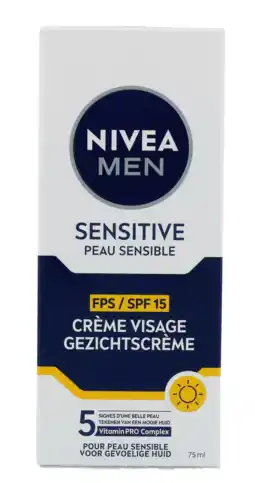 De Online Drogist Nivea men sensitive gezichtscrème spf15 75ml aanbieding