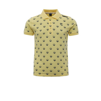 V&D Common heroes pique polo all-over citrus voor jongens in de kleur aanbieding