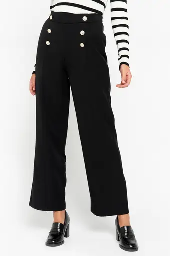 Wehkamp Lolaliza straight fit broek zwart aanbieding