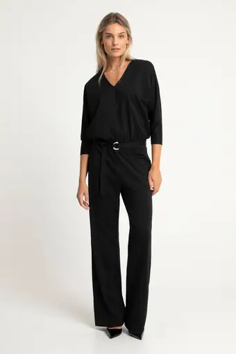 Wehkamp Expresso jersey lurex jumpsuit zwart aanbieding