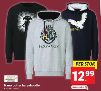 Lidl Harry potter herenhoodie aanbieding