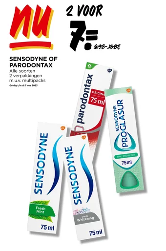 Jumbo SENSODYNE OF PARODONTAX aanbieding